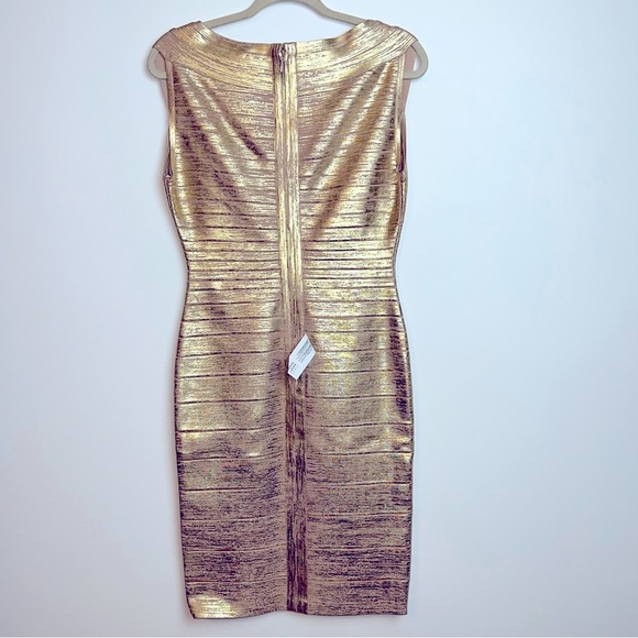 Herve Leger Gold Dress - Picture 7 of 13